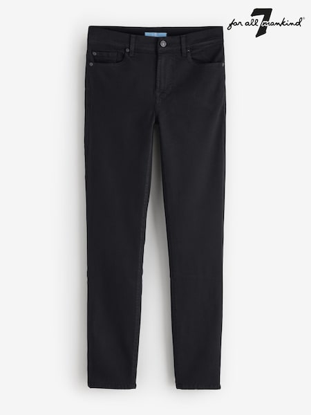Black - 7 For All Mankind Roxanne Rinsed Black Skinny Jeans