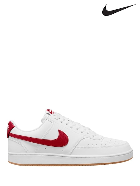 White Red - Regular Nike Court Vision Low Trainers