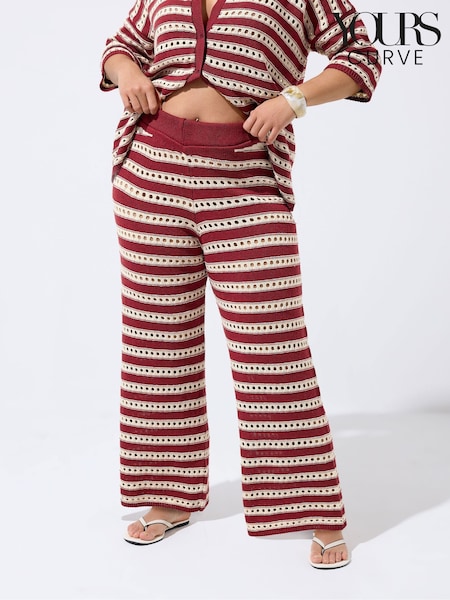 Rojo - Pantalones de punto de Yours Curve Limited