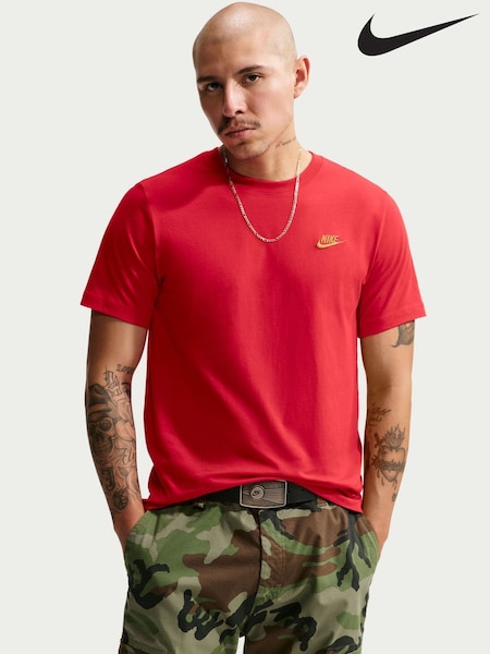 Mystic Date Brown - Regular Nike Short Sleeve Club T-shirt