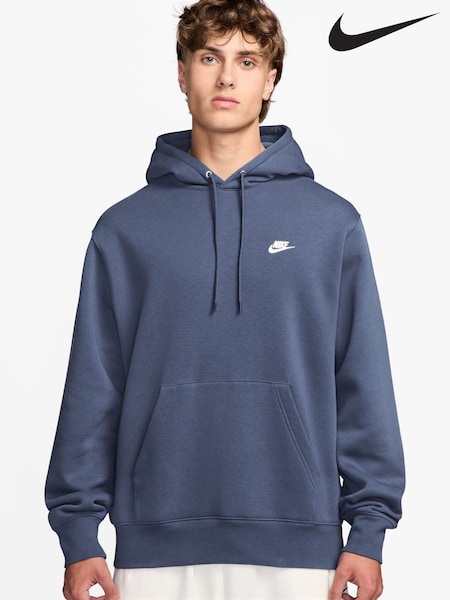 Diffused Blue - Regular Nike Club Pull Over Hoodie