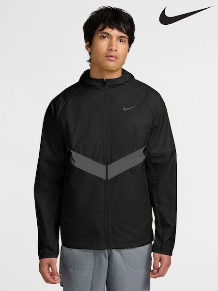 Black - Regular Nike Miler Repel Therma-fit Winterized Running Jacket