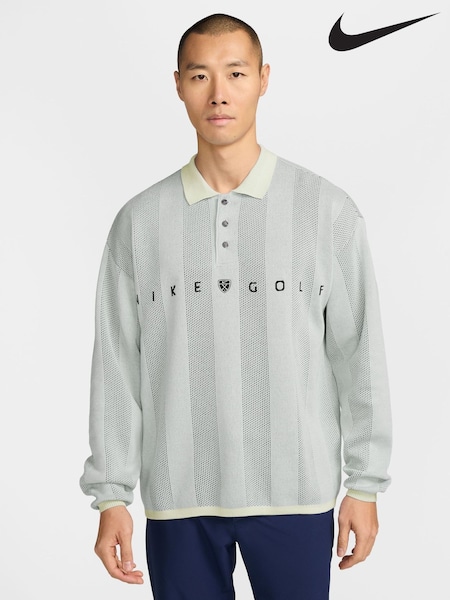 White - Regular Nike Fairway Fresh Knit Golf Polo Shirt