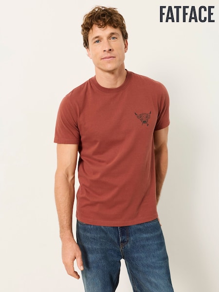 לבן - Regular Fatface Short Sleeve Graphic T-shirts