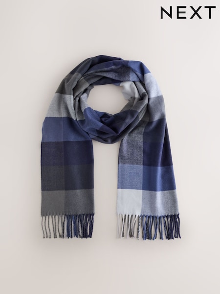Navy Blue Buffalo - Regular Check Scarf