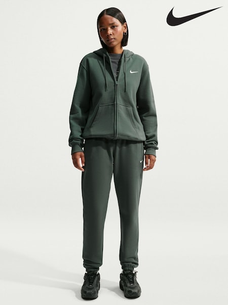 Camouflage-Grün - Nike Studio Fleece Mid Rise Cuffed Joggers