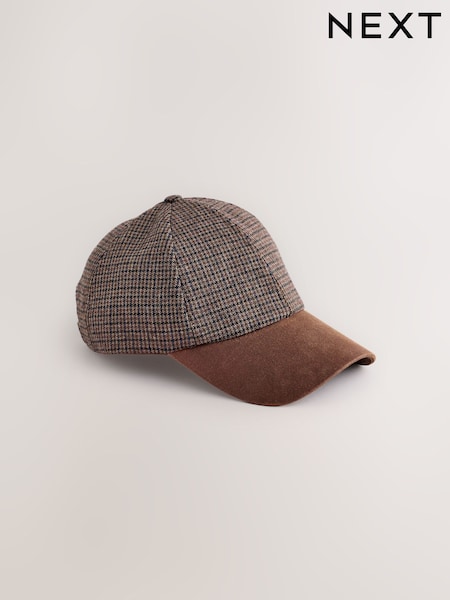 Hnědá - Regular Contrast Peak Check Cap