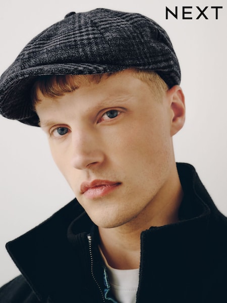 Grey Check - Regular Bakerboy Hat
