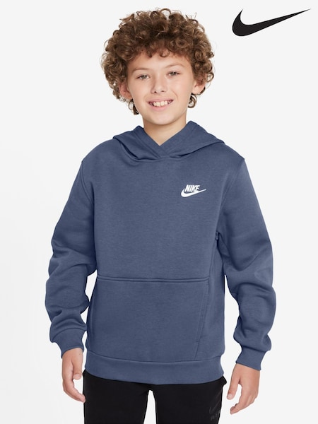 Diffused Blue - Nike Club Fleece Pullover Hoodie