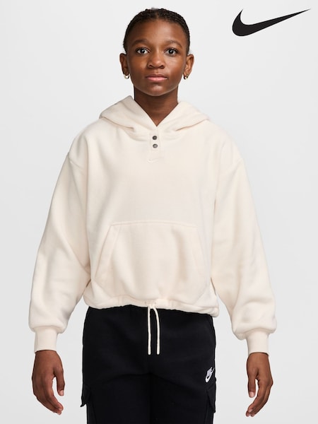 Chalk White - Nike Sportswear Fleece Long-sleeve Hoodie