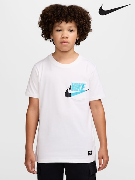 White - Nike Graphic Pocket T-shirt