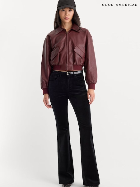 Negro - Good American Velvet Legs Flare Jeans