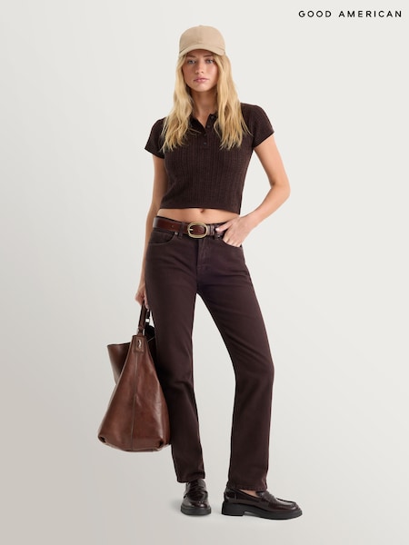 Espresso - Good American Vintage Straight Jeans