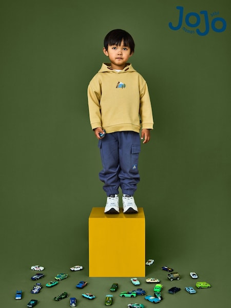Mustard Yellow Explorer - Jojo Maman Bébé Back Graphic Hoodie