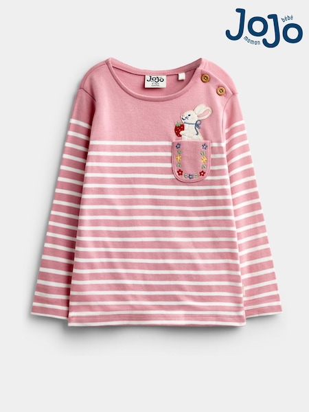 粉色小兔 - Jojo Maman Bébé Pocket Appliqué Top