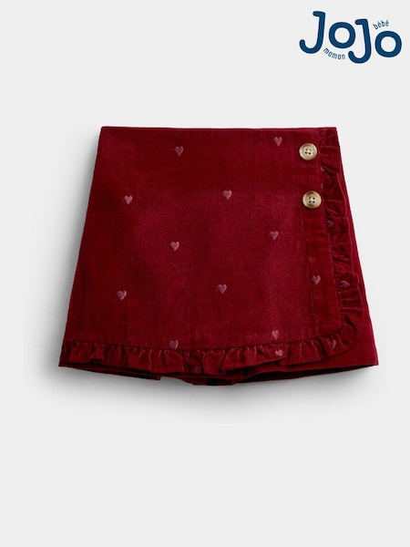 Cœur Rouge bordeaux - Jojo Maman Bébé Embroidered Cord Skort