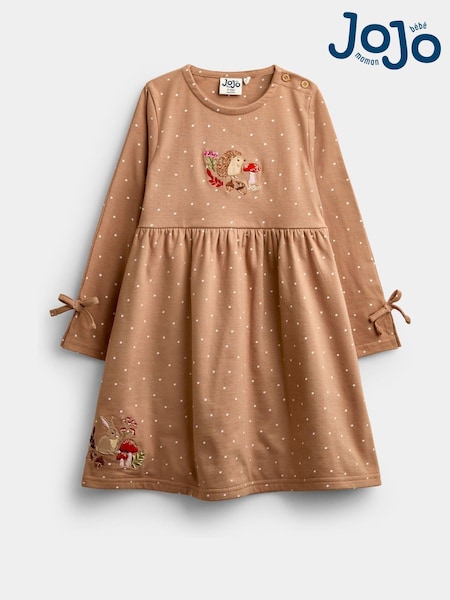 Forêt Marron moyen - Jojo Maman Bébé Spot Appliqué Dress