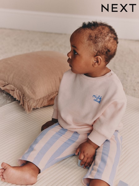 Pink Milk Club - Baby Sweat Top And Wide Leg Joggers Set 2 Piece (0mths-2yrs)