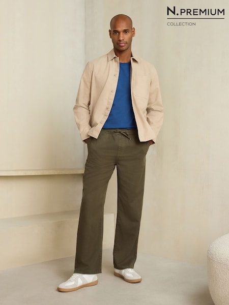 Khaki Green - Relaxed Fit N. Premium Soft Touch Joggers With Tencel Blend