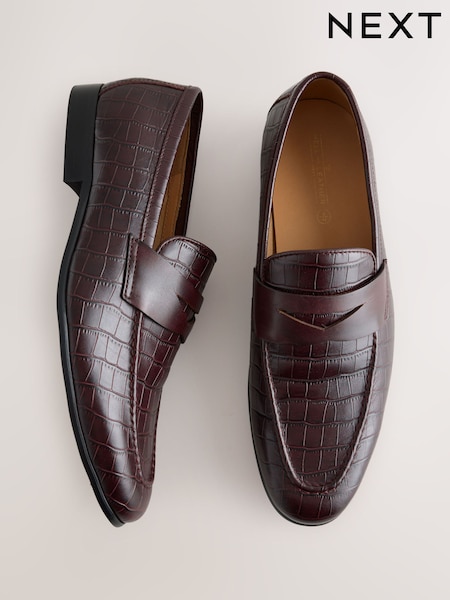 Burgundijas sarkans - Regular Leather Loafers