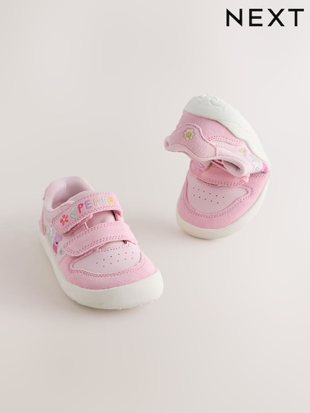 粉色 - Peppa Pig Barefoot Leather Touch Fastening Trainers
