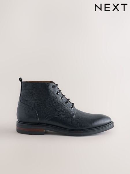 Black - Regular Leather Boots