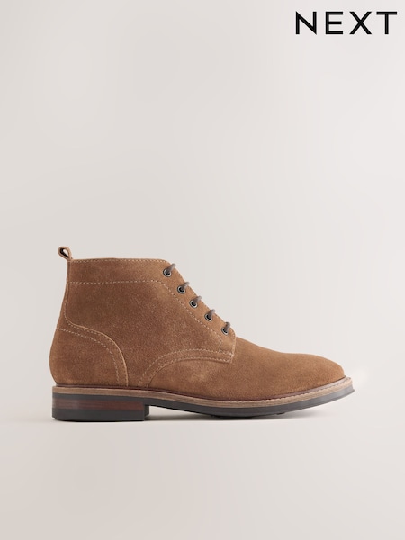黃褐色棕色 - Regular Suede Boots