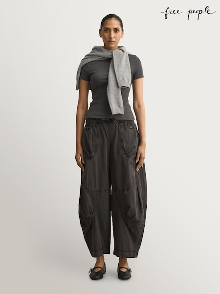Negro - Pantalones de paracaídas Onset de Free People