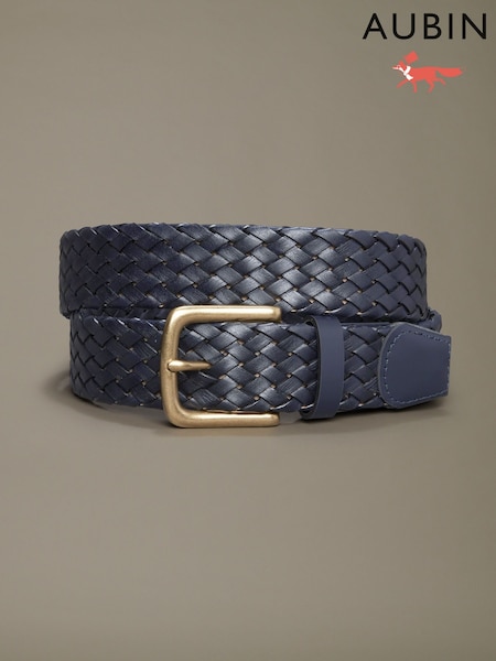 Blue - Regular Aubin Heacham Plaited Belt