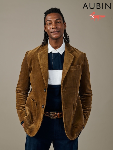 Коричневый - Regular Aubin Welton Washed Cord Blazer