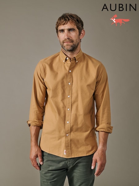 Brown - Regular Aubin Alder Oxford Shirt