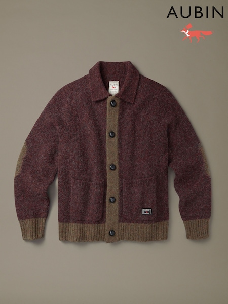 Brown - Regular Aubin Brown Gainsborough Button Through Felted Cardigan