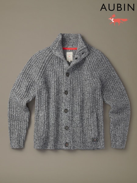 Grey - Regular Aubin Grey Button Through Cardigan