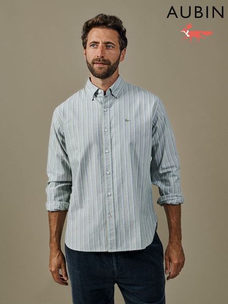 أخضر - Regular Aubin Walesby Lightweight Relaxed Oxford Shirt