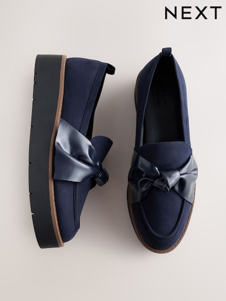 Mornarica - Forever Comfort® Chunky Bow Loafers