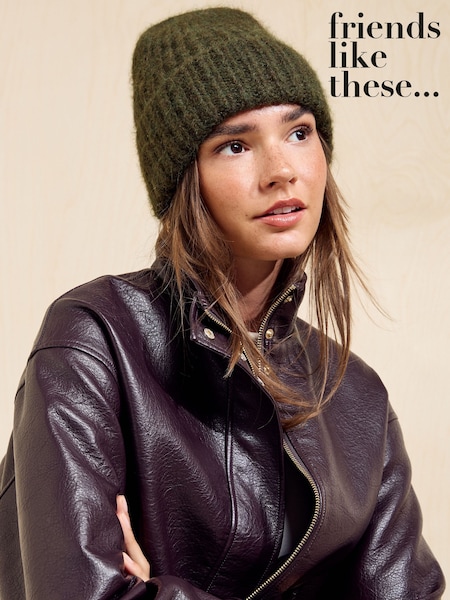 Khaki Green - Friends Like These Brushed Knit Beanie