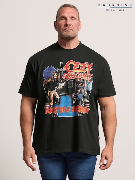 Black - Regular Badrhino Big & Tall Ozzy Osbourne T-shirt