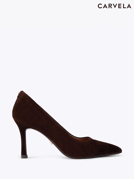 Dark Brown - Carvela Corletta Court Shoes