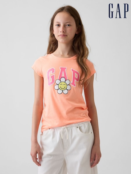 Naranja - Gap Short Sleeve Logo T-shirt (4-13yrs) (4-13yrs)