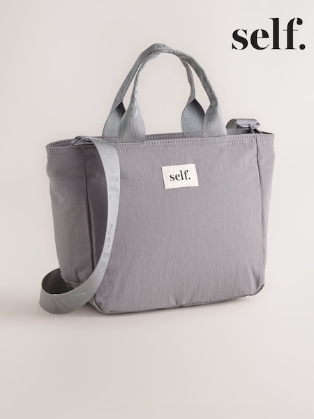 Grey - Self. Nylon Lunch Bag