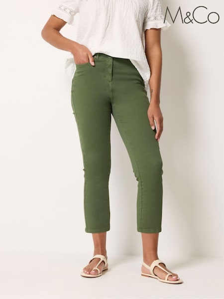 Vert - M&co Ankle Grazer Jeans