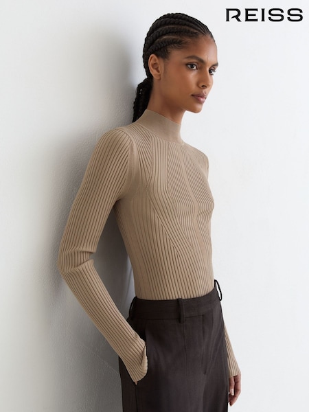 Neutralus - Reiss Nancy Rib-knit Mock-neck Jumper