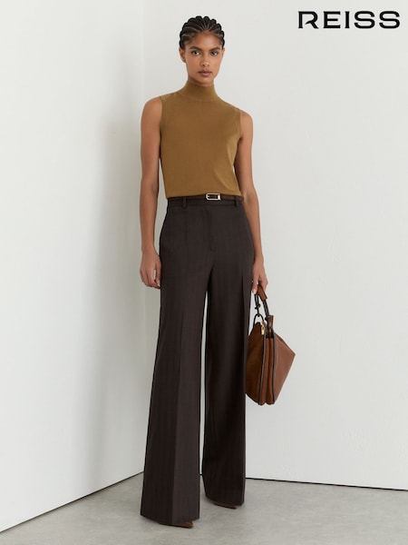 Шалфей Грин - Reiss Evelyn Ultra-soft Merino Wool Funnel-neck Vest