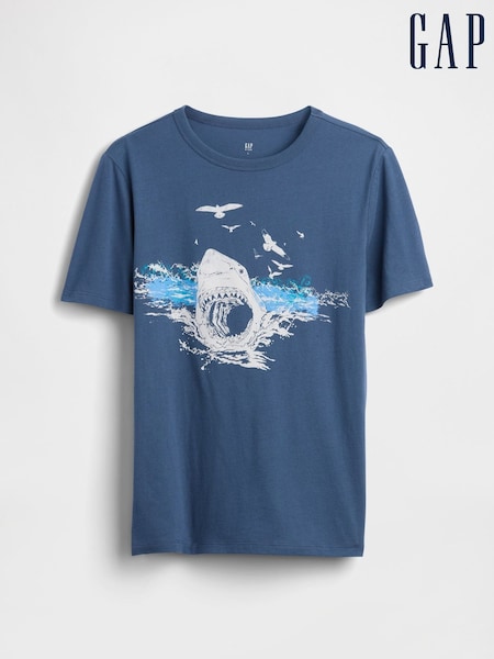 Sininen hai - Gap Graphic Short Sleeve T-shirt (4-13yrs)