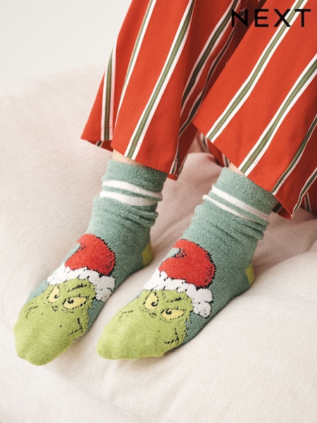 綠色 - The Grinch Christmas Licensed Cosy Ankle Socks 1 Pack
