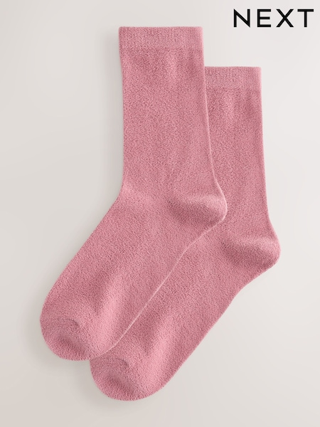 Rose Pink - Thermal Fleece Ankle Socks 2 Pack
