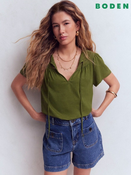 Vert - T-shirt Boden Edi Trim Detail