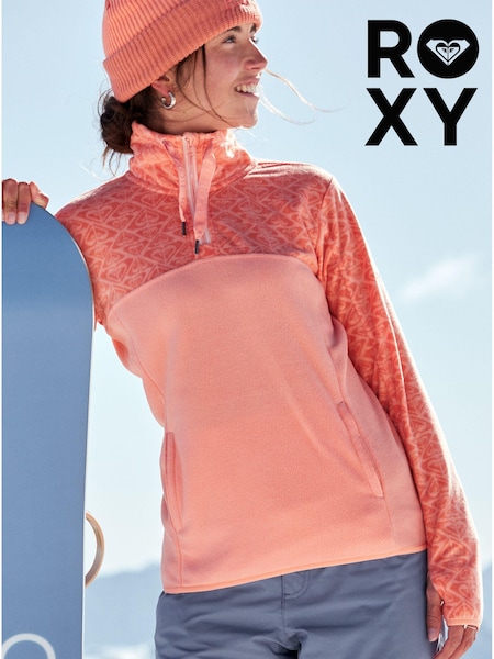 Roxy Peach Pink Sayna Quarter Zip Thermal Fleece (Y76906) | R$ 545