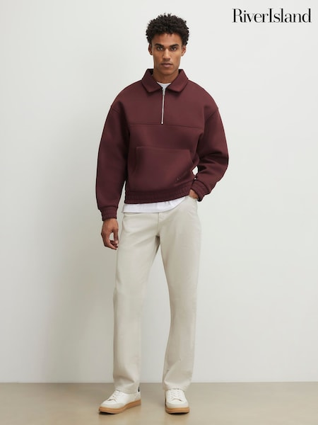 Cream - Regular River Island Straight Fit Tinted Jeans