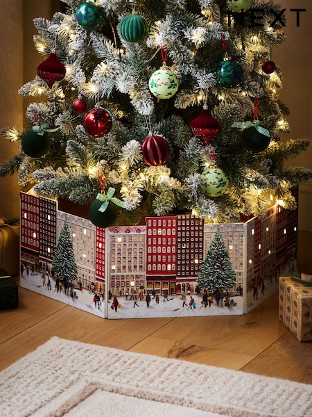Light Up Wooden Tree Skirt